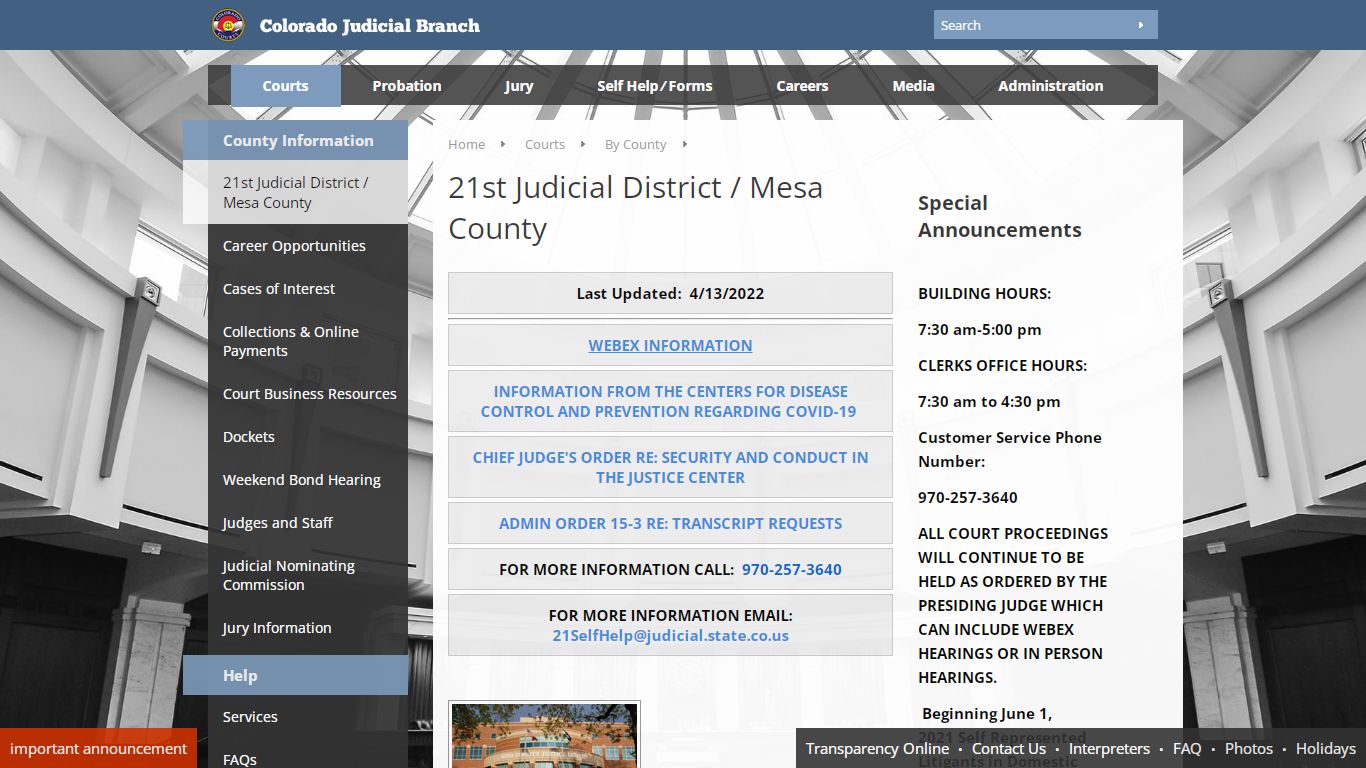 Colorado Judicial Branch - Mesa County - Homepage