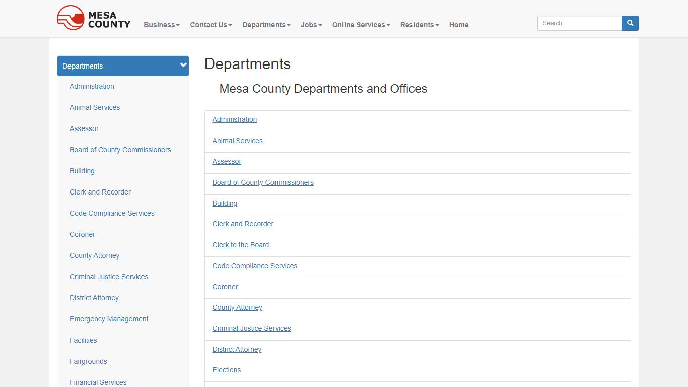 Departments - Mesa County, Colorado